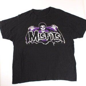 Vintage THE MISFITS Mens XL Shirt Punk Rock Band Music Skeleton Hard Core
